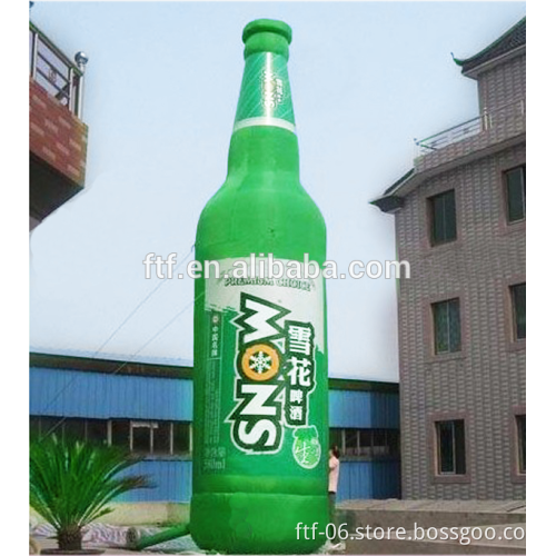Commerce grade High quality Green oxford fabric inflatable advertising beer bottle model